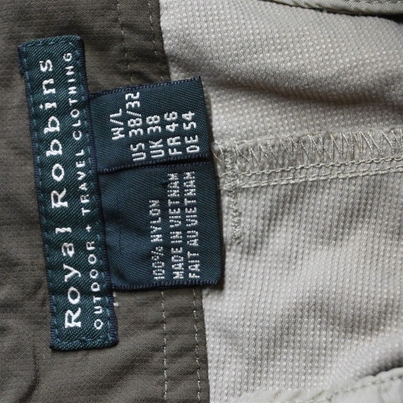 Royal Robins 38 x 32 Khaki Ripstop Articulated Knee Mens Cargo Pants - Picture 7 of 9